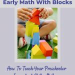 Math with Blocks: Image: Child stacking block tower