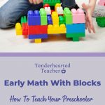 Math with Blocks: Image: Child stacking block structure